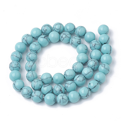 Synthetic Turquoise Beads Strands X-G-S295-11A-10mm-1