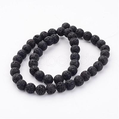 Natural Lava Rock Beads Strands G434-1-1