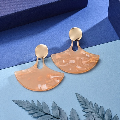 Cellulose Acetate(Resin) Dangle Stud Earrings EJEW-JE04076-1