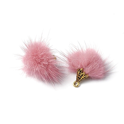 Faux Mink Fur Tassel Pendant Decorations FIND-YW0002-24B-1