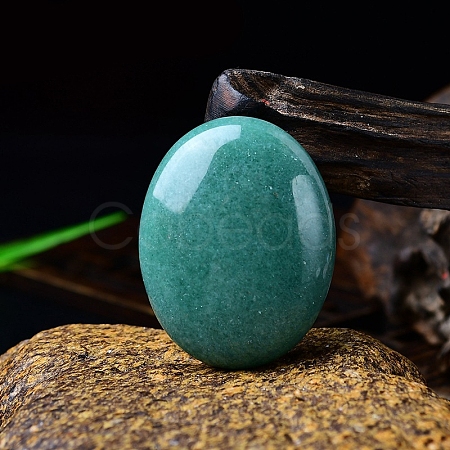 Natural Aventurine Oval Palm Stone Massager PW-WG63539-16-1