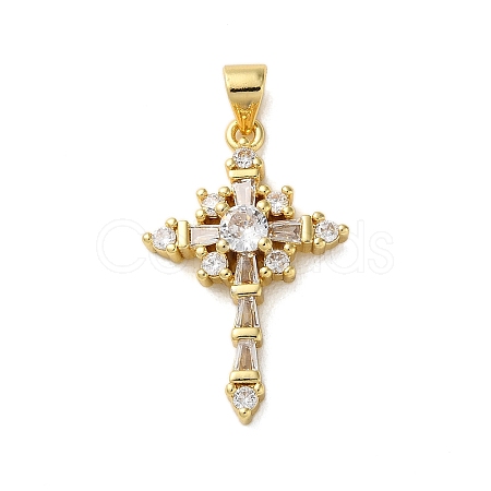 Brass Micro Pave Cubic Zirconia Pendants KK-A212-02B-G-1