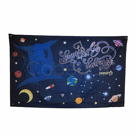 Constellation/Zodiac Sign Polyester Hanging Wall Tapestry AJEW-H108-C02-1