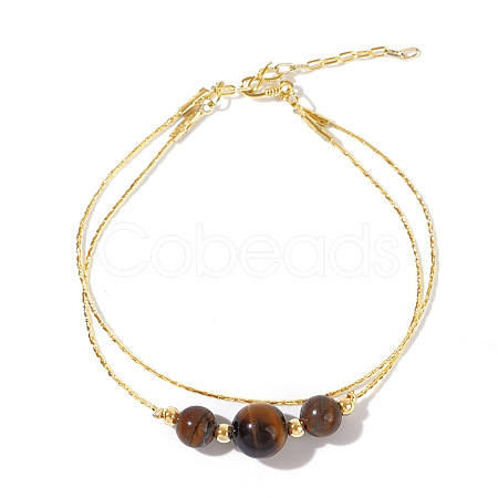 Natuarl Tiger Eye Multi-strand Bracelets RR9112-1