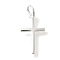 925 Sterling Silver Pendants, Religion Cross Charms, with Jump Rings & 925 Stamp, Silver, 16x9.5x1mm, Hole: 3mm