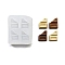 Biscuits DIY Food Grade Silicone Fondant Molds, for Chocolate Candy Making, Rectangle, 55x65x12mm, Inner Diameter: 18~24mm