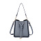 DIY Knitting PU Imitation Bag Making Kit, Including Leather Bag Accessories, Slate Blue, 220x200x100mm