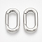 Non-Tarnish 304 Stainless Steel Spring Gate Rings, Oval Rings, Stainless Steel Color, 22.5x13x3mm, Inner Diameter: 16.5x7mm