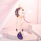 Wire Wrapped Natural Amethyst Moon with Tree of Life Pendant Decorations, Glass Cone and Natural Agate Slice Suncatchers Tassel Window Hanging Ornaments, 530~585mm