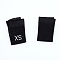 Clothing Size Labels, Woven Crafting Craft Labels, for Clothing Sewing, XS, Black, 39x10x0.2mm, about 100pcs/bag