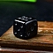 Natural Obsidian Carved Dice Figurines Statues for Home Office Desktop Decoration, 15x15x15mm