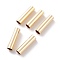 Brass Tube Beads, Long-Lasting Plated, Tube, Real 24K Gold Plated, 9x4mm, Hole: 3.5mm