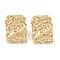 304 Stainless Steel Studs Earrings, Jewely for Women, Golden, Rectangle, 23x17.5mm