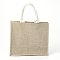 Jute Portable Shopping Bag, Reusable Grocery Bag Shopping Tote Bag, Tan, 27x31cm