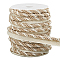 WADORN 1 Bundle Polyester Twist Lip Cord Trim, Upholstery Trim Edge Sewing Piping Cord for Curtain Sofa Decoration, Floral White, 17mm, about 13.67 yards(12.5m)/bundle