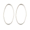 Brass Linking Rings, Cadmium Free & Lead Free, Long-Lasting Plated, Oval, Silver, 16x8x1mm, Inner Diameter: 15x7.5mm