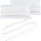 Polyester Elastic Cords, Flat, White, 5mm, about 10.94 Yards(10m)/Card