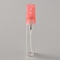 Transparent Glass Spray Bottles, Fine Mist Atomizer, with Plastic Dust Cap, Refillable Bottle, Column, Salmon, 1.4x7.9cm, Capacity: 5ml(0.17fl. oz)