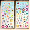 8 Sheets 8 Styles PVC Waterproof Wall Stickers, Self-Adhesive Decals, for Window or Stairway Home Decoration, Flower, 200x145mm, about 1 sheet/style