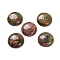 Natural Unakite Cabochons, Flat Round, 27~28x6~8mm