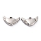 Non-Tarnish 304 Stainless Steel Charms, Flying Heart, Stainless Steel Color, 10x16x3mm, Hole: 1.4mm