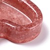 Resin with Natural Rose Quartz Chip Stones Ashtray DJEW-F015-03A-3