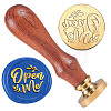 Golden Plated Brass Sealing Wax Stamp Head AJEW-WH0208-921-1