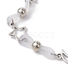 Alloy & Silicone Link Chain Bracelets BJEW-JB09984-01-3