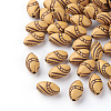 Imitation Wood Acrylic Beads X-SACR-Q186-21-1