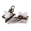 Natural Quartz Crystal Merkaba Star Pendants G-C144-01R-03-2