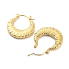 Texture Ring 304 Stainless Steel Hoop Earrings for Women EJEW-C067-07G-2