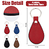 SUPERFINDINGS 8Pcs 4 Colors PU Leather Pendant Keychain FIND-FH0007-87-2