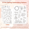 4 Sheets 11.6x8.2 Inch Stick and Stitch Embroidery Patterns DIY-WH0455-156-2