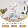 Creative Natural Wooden Wall Hanging Decoration WOOD-WH0039-001-3