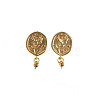 Brass Stud Earring Findings KK-N233-386-2