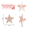 SUPERFINDINGS 12Pcs Star Brooch Pin JEWB-FH0001-43-2