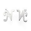 Non-Tarnish 304 Stainless Steel Letter Charms X-STAS-F039-01N-P-2