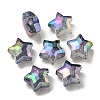 UV Plating Transparent Crackle Acrylic Beads OACR-P010-09A-2