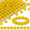 80Pcs Round Silicone Focal Beads SIL-SZ0001-24-11-1