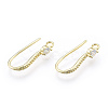 Brass Earring Hooks KK-N259-45-3