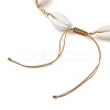 Adjustable Nylon Thread Shell Beads with Brass Kids Necklaces NJEW-JN04796-5