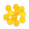 Natural Yellow Agate Cabochons X-G-P393-R17-8MM-1