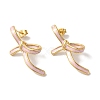 Bowknot Golden Ion Plating(IP) 304 Stainless Steel Stud Earrings for Women EJEW-L287-042G-02-1