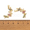 Brass Micro Pave Cubic Zirconia Pendants KK-E108-13G-3