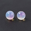 Transparent Baking Painted Glass Beads X-GLAA-P029-06-4