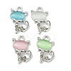 UV Plating Alloy Rhinestone Pendants FIND-M033-13P-1