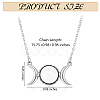 Triple Moon Goddess Cubic Zirconia Pendant Necklace JN1091F-2