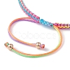 Gradient Color Adjustable Nylon Braided Cord Bracelet Making AJEW-JB01162-4