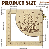 Wooden Square Frame Crochet Ruler DIY-WH0537-004-2
