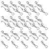 SUNNYCLUE 70Pcs Tibetan Style Alloy Hook and Eye Clasps FIND-SC0008-05-1